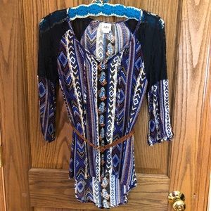 Belted blouse